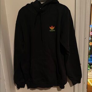 adidas Black Hoodie with Red and Green Trefoil
